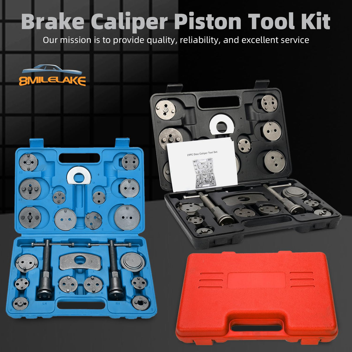 24pcs Disc Brake Caliper Compression Tool Kit A56370