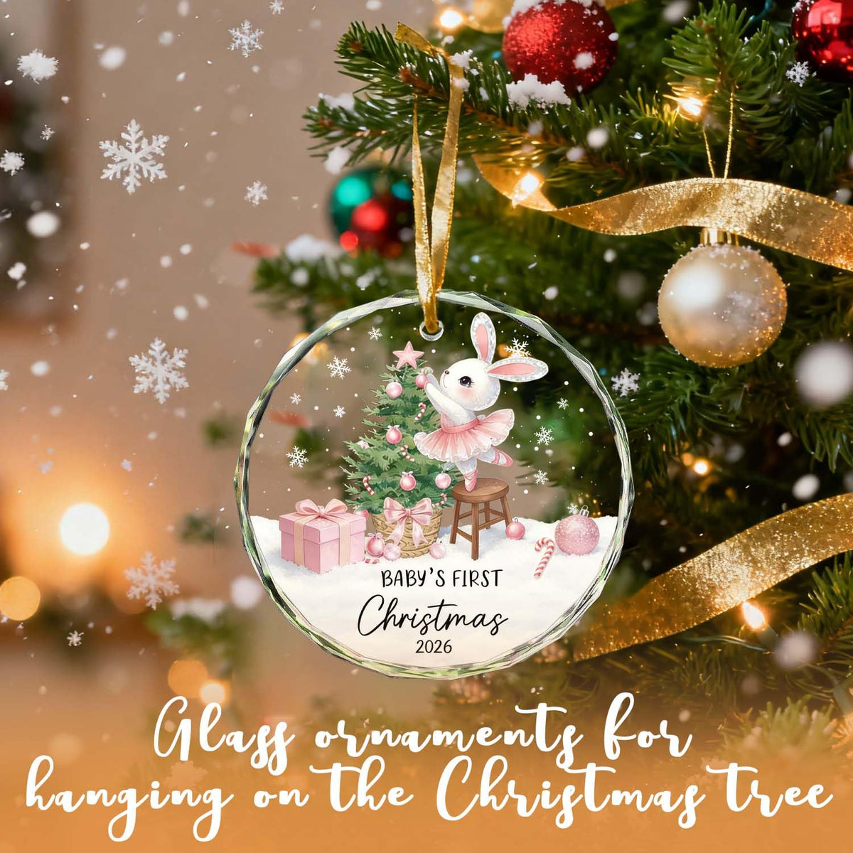 Baby Girl First Christmas Ornament I374