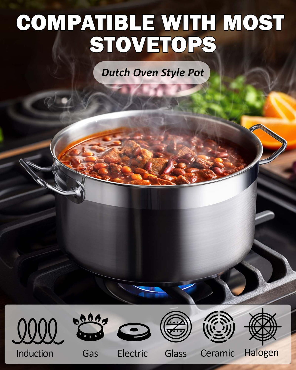 9 Quart Stainless Steel Stock Pot W2833