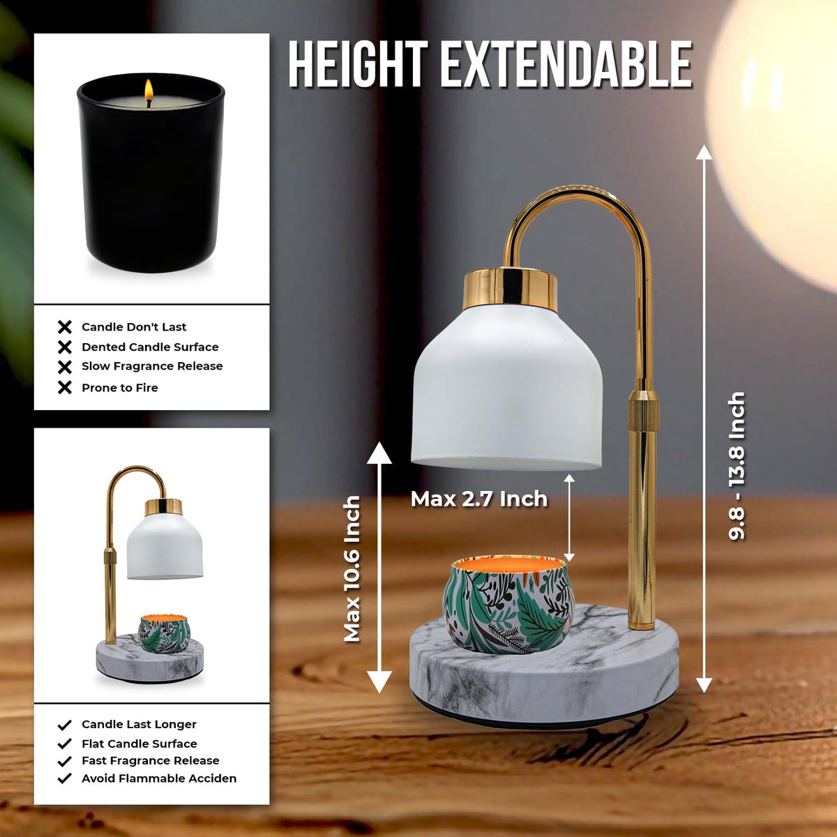 Candle Warmer Lamp with Timer & Dimmer N738