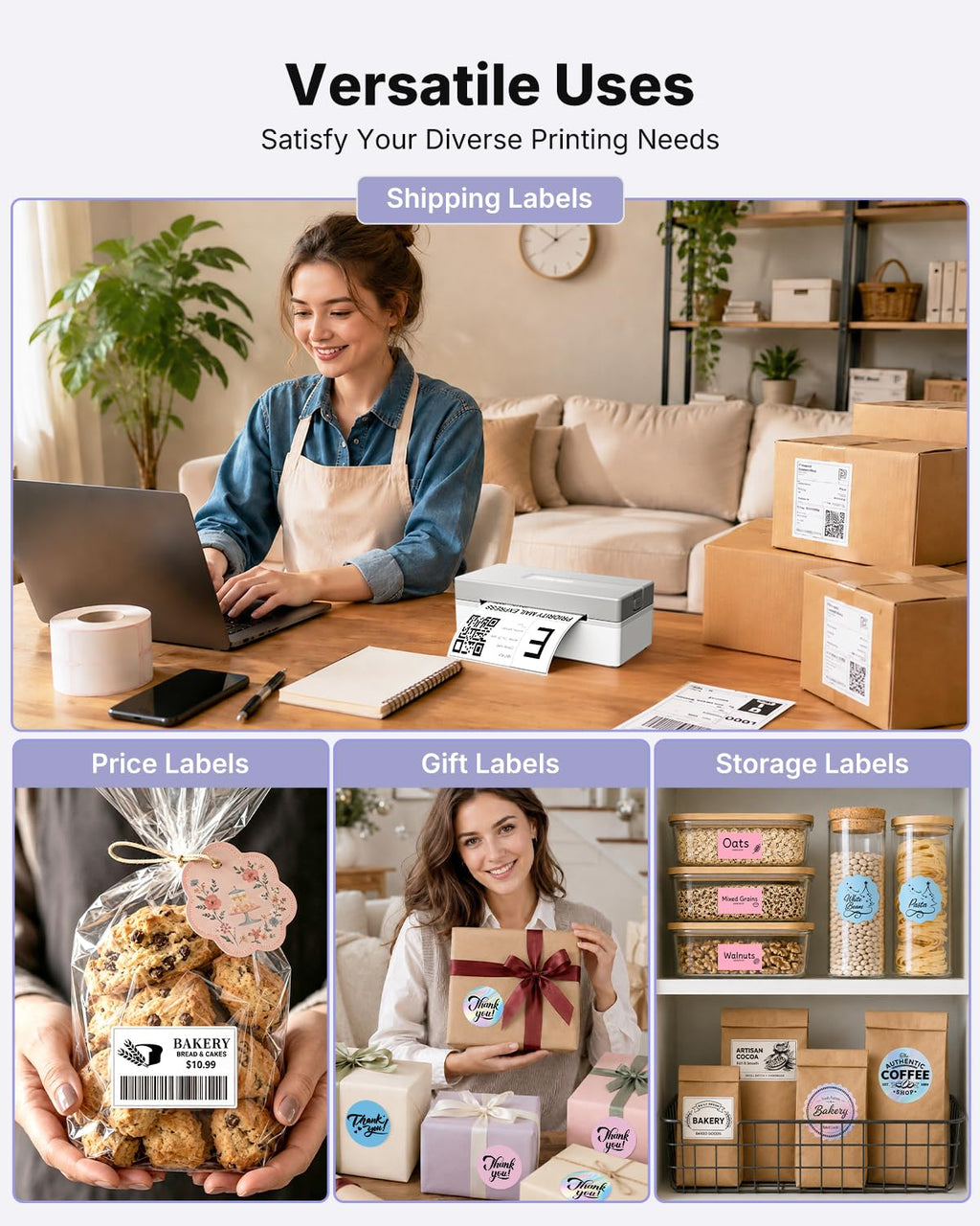 Bluetooth Thermal Shipping Label Printer O3208