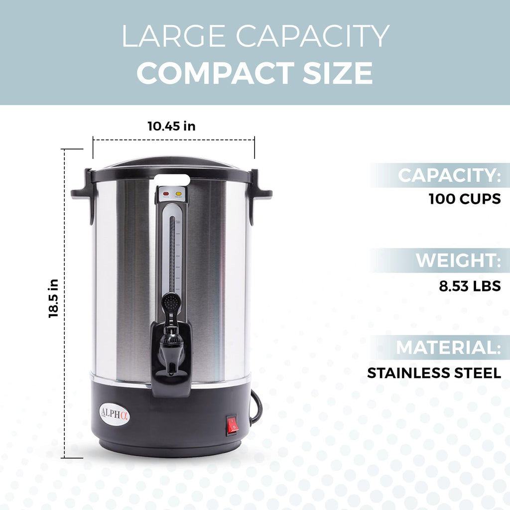 100 Cups Stainless Steel Electric Coffee Urn S343