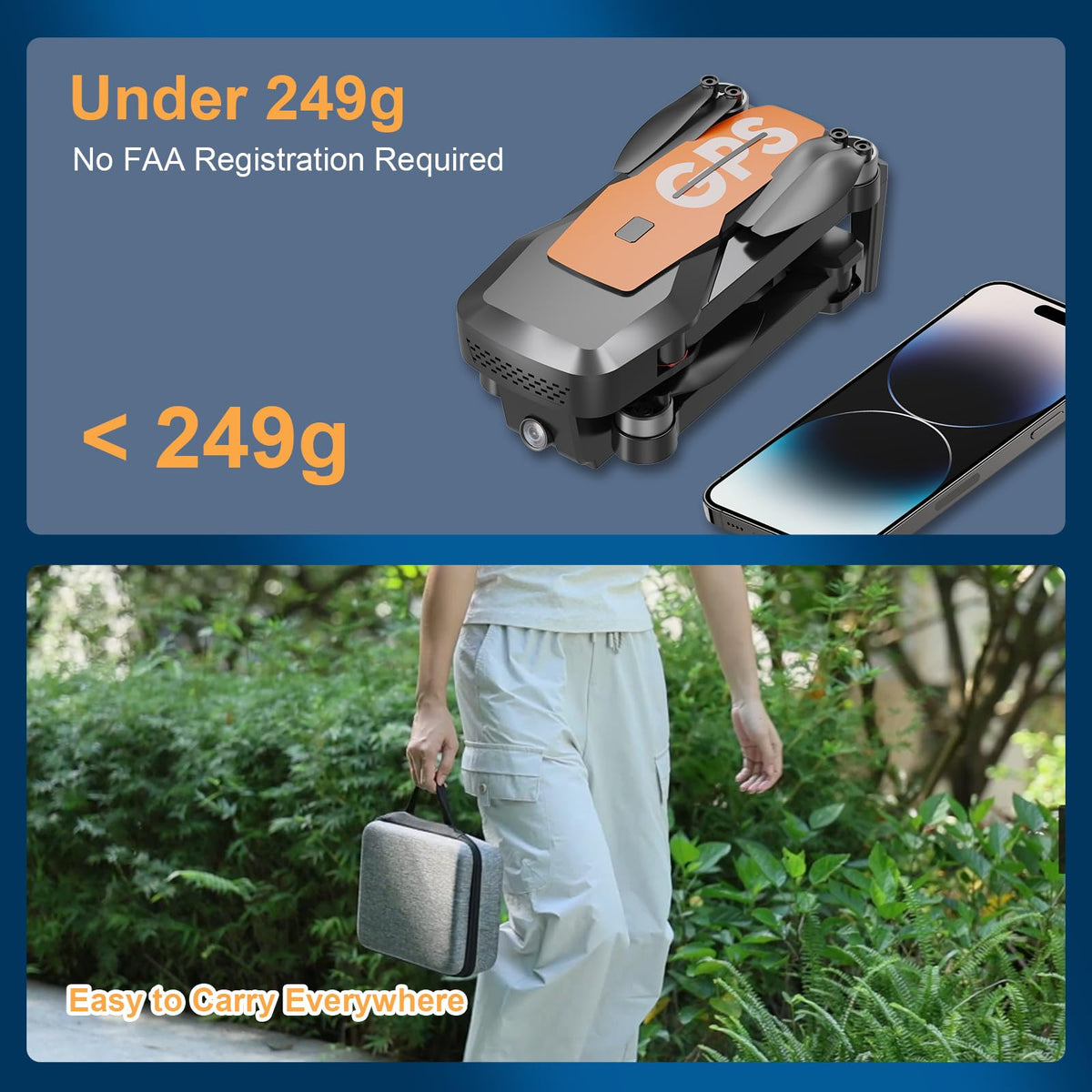 4K Camera Drone with GPS Auto Return Foldable 249g N532