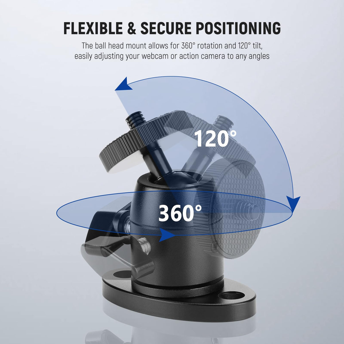 Webcam Wall Ceiling Mount Bracket, Aluminum Alloy Mini Ball Head M632693
