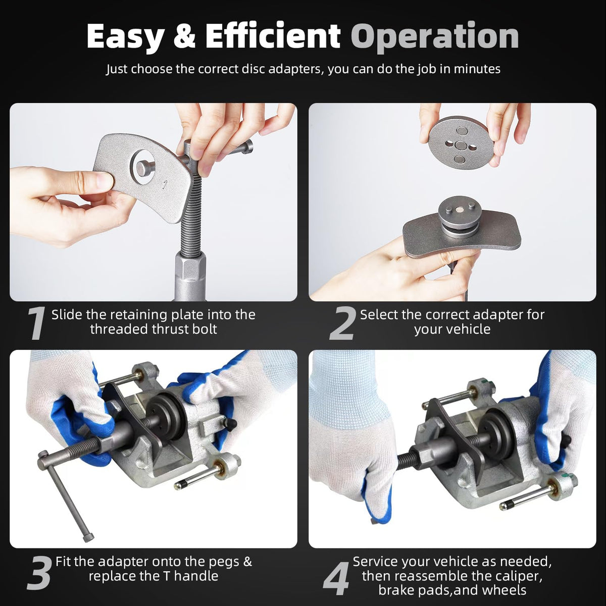 24pcs Disc Brake Caliper Compression Tool Kit A56370