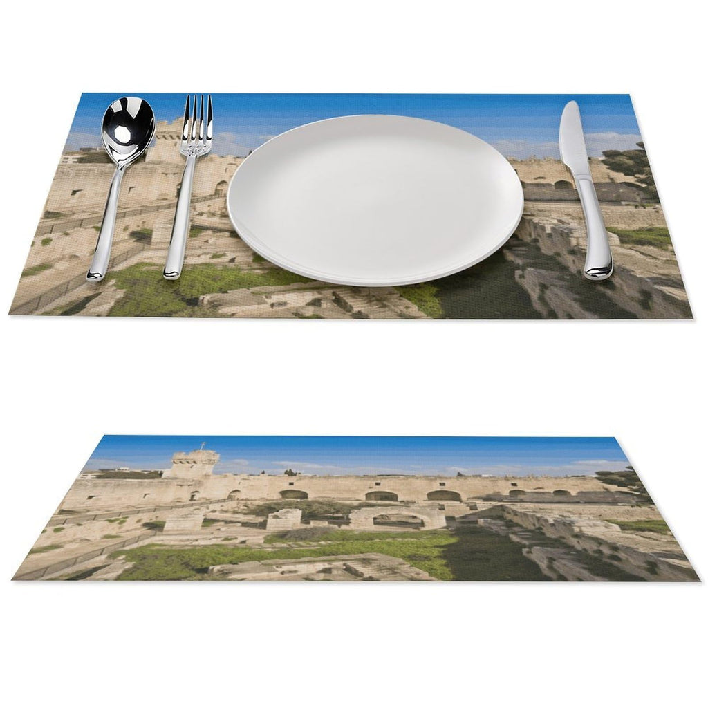 Washable Stain Resistant Placemats 4 PCS T64352
