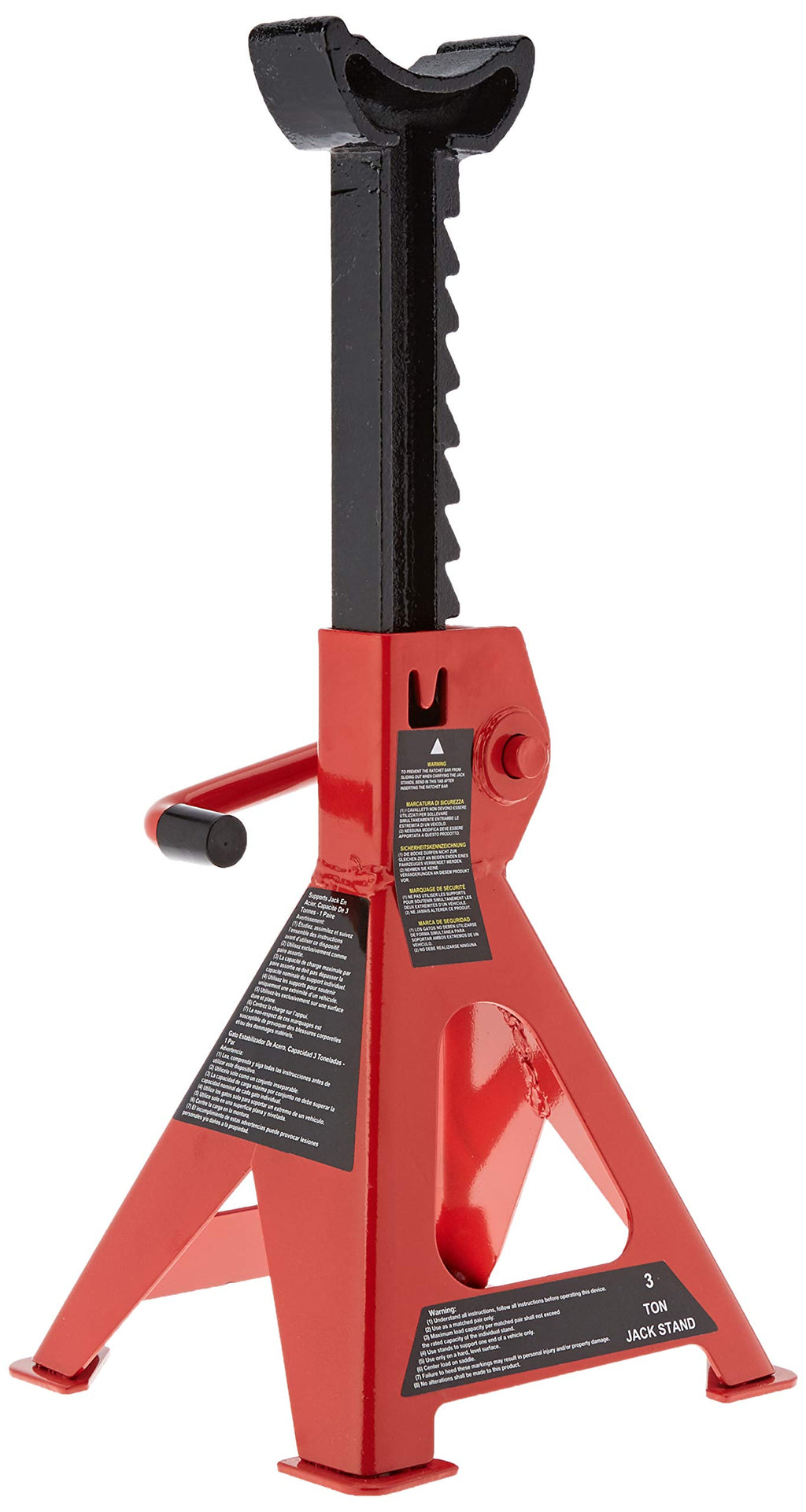 2 Ton Low Profile Floor Jack + 3 Ton Jack Stands, Black and Red D33727