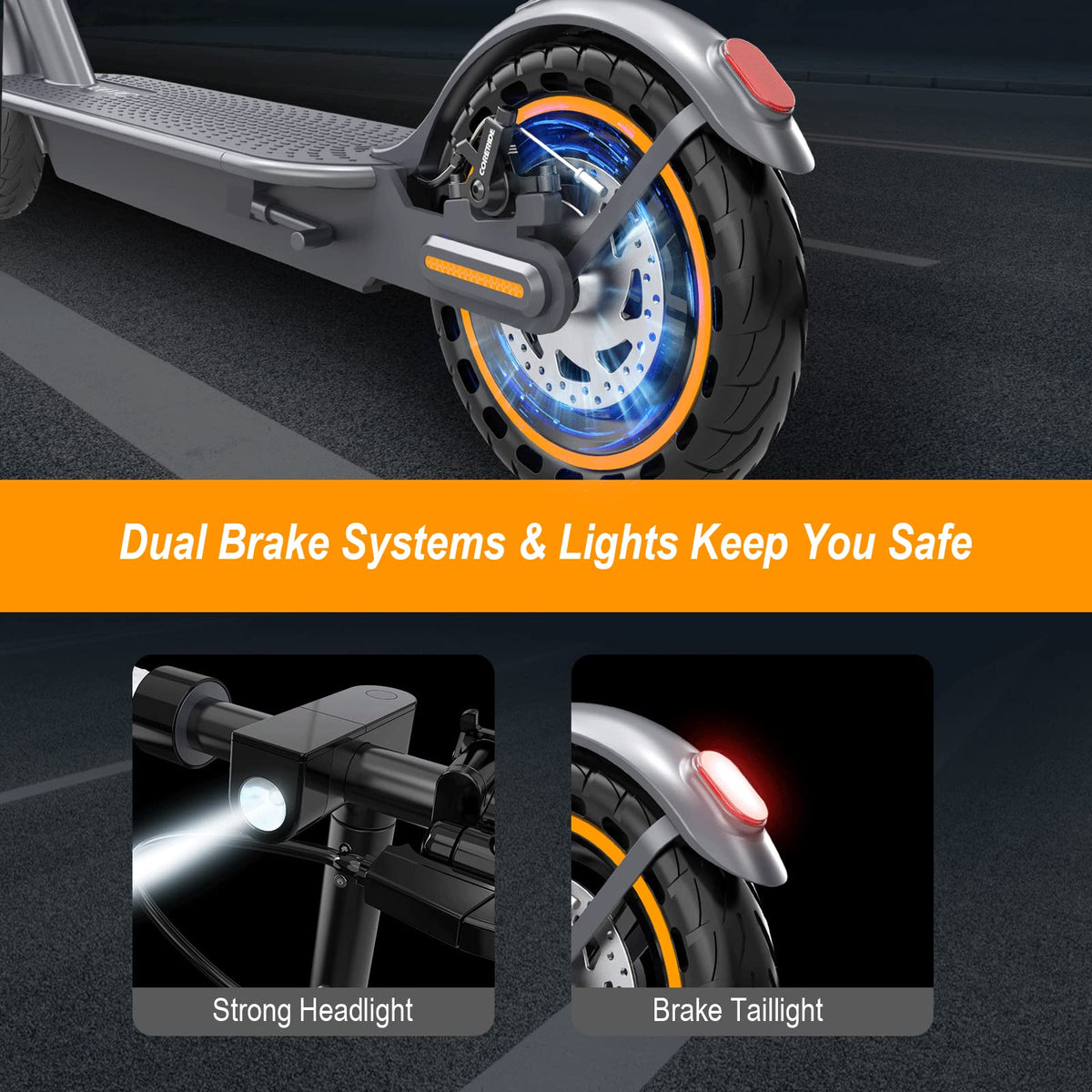 Electric Scooter with Dual Suspension Y472166