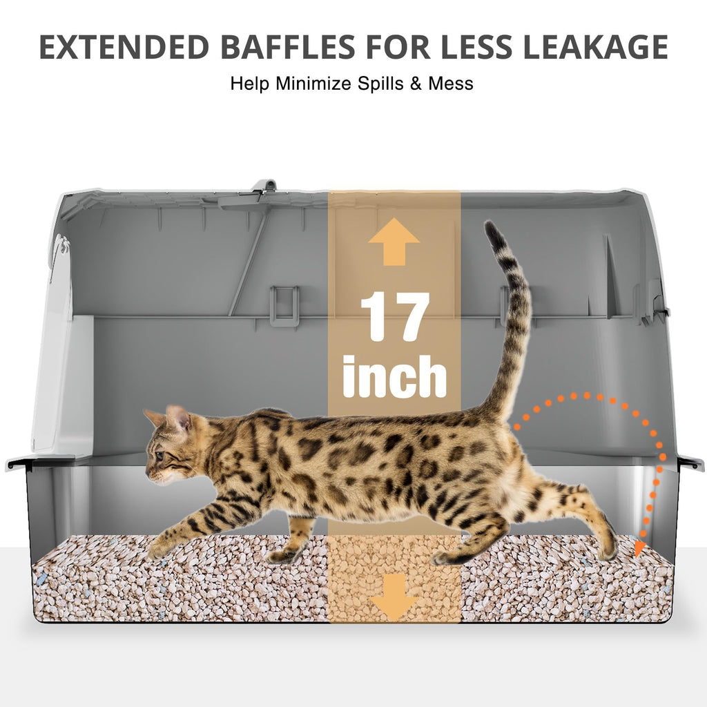 XXXL Stainless Steel Cat Litter Box with Lid D35208