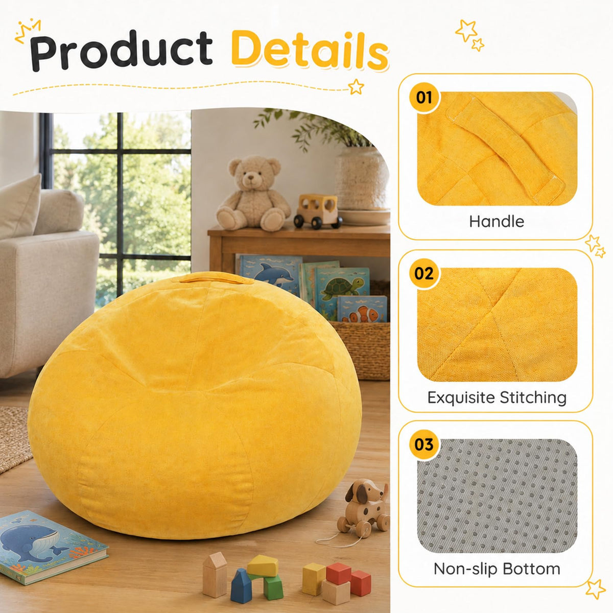 Chenille Bean Bag Chair Y137