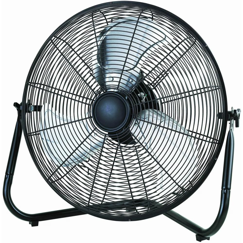 20 Inch 3-Speed Black Metal Floor Fan H891655