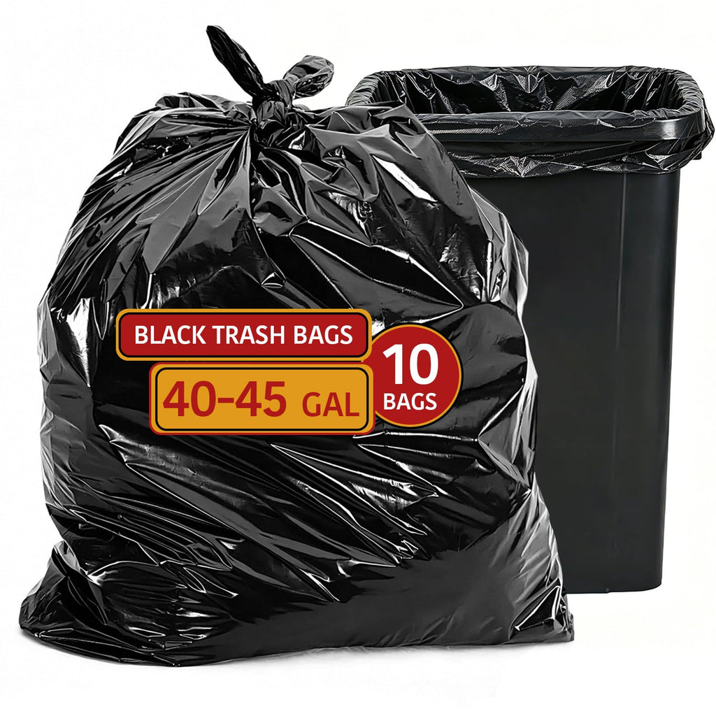 Black 42 Gallon Trash Bags 10 Count I19370