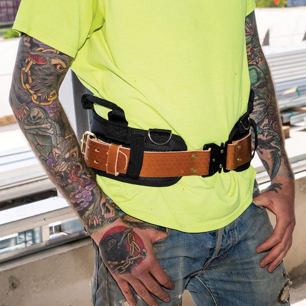 Leather Tool Belt with Quick-Release Buckle W341