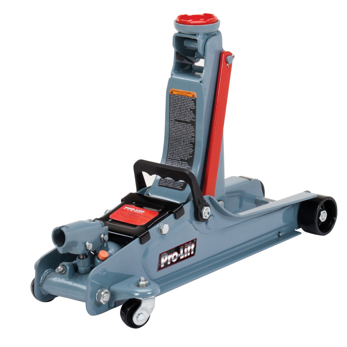 2 Ton Low Profile Floor Jack + 3 Ton Jack Stands, Black and Red D33727