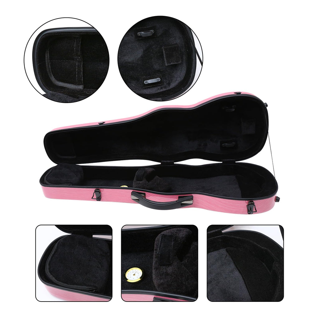 4/4 Full Size Carbon Fiber Hard Violin Case with Hygrometer A1322