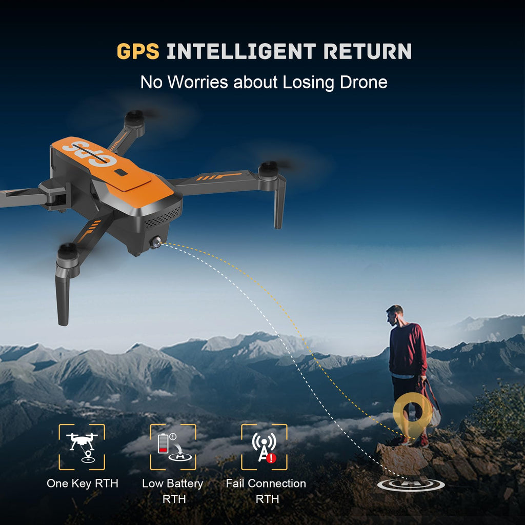 4K Camera Drone with GPS Auto Return Foldable 249g N532