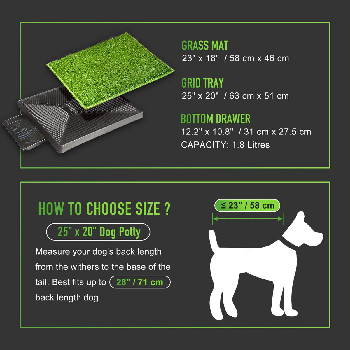 Dog Toilet Indoor Puppy Training Pad 25''x20'' J988240