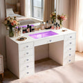 51'' 11 Drawer Vanity Makeup Desk R672702