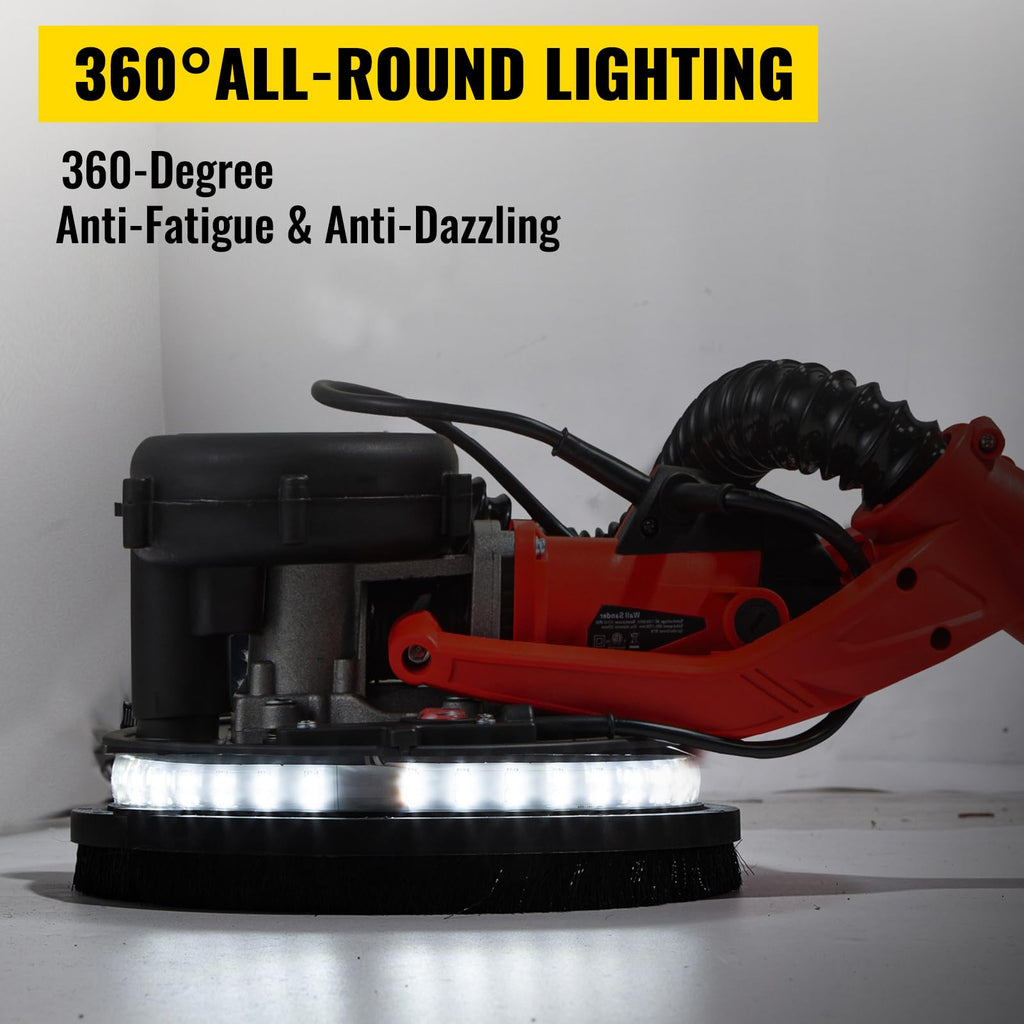 850W Variable Speed Electric Drywall Sander with Vacuum Bag H3729