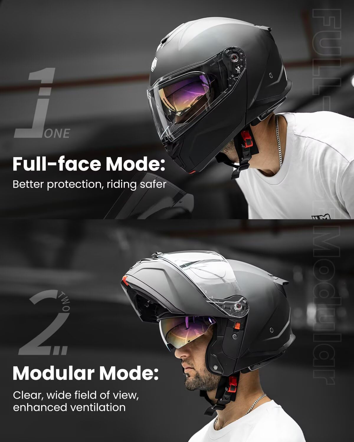 Motorcycle Helmet Modular Full Face D8147