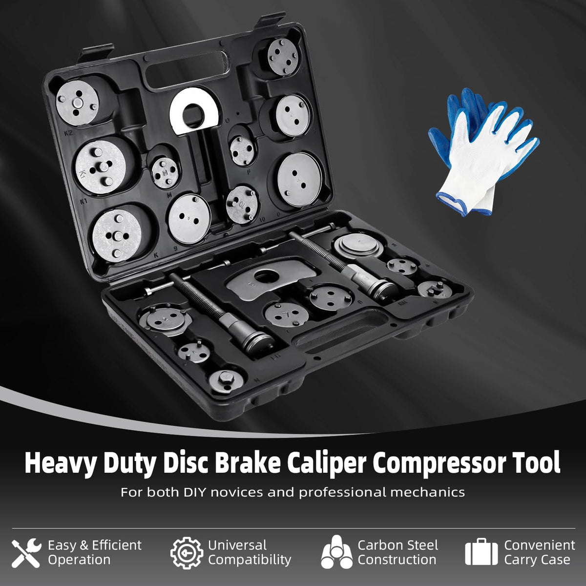 24pcs Disc Brake Caliper Compression Tool Kit A56370