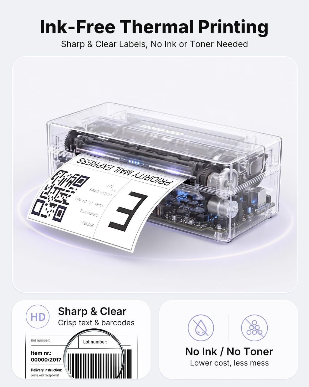 Bluetooth Thermal Shipping Label Printer O3208