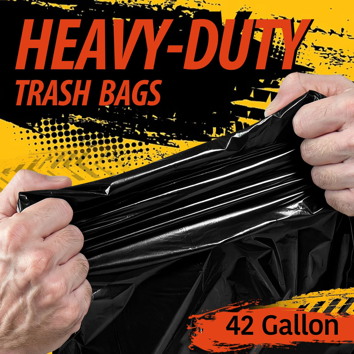 Black 42 Gallon Trash Bags 10 Count I19370