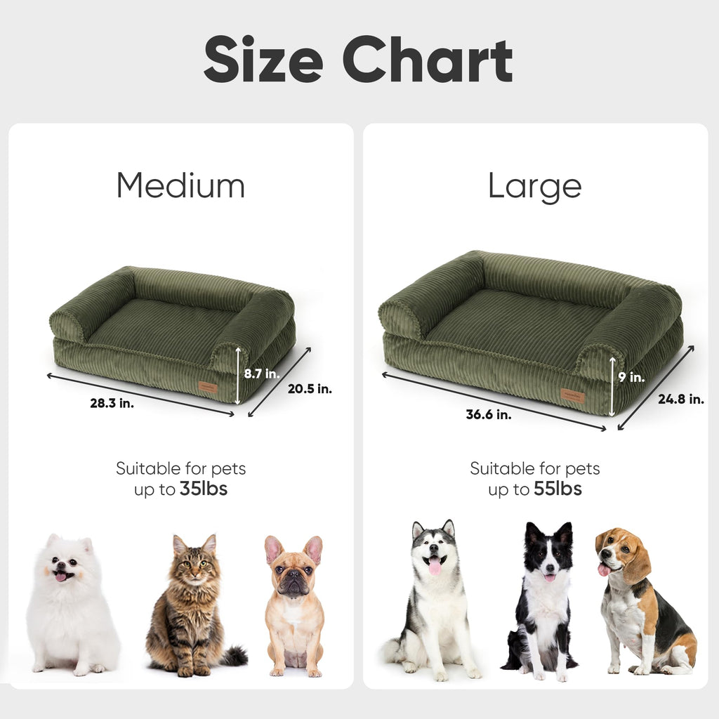 Corduroy Waterproof Washable Cover Dog Couch Bed S439