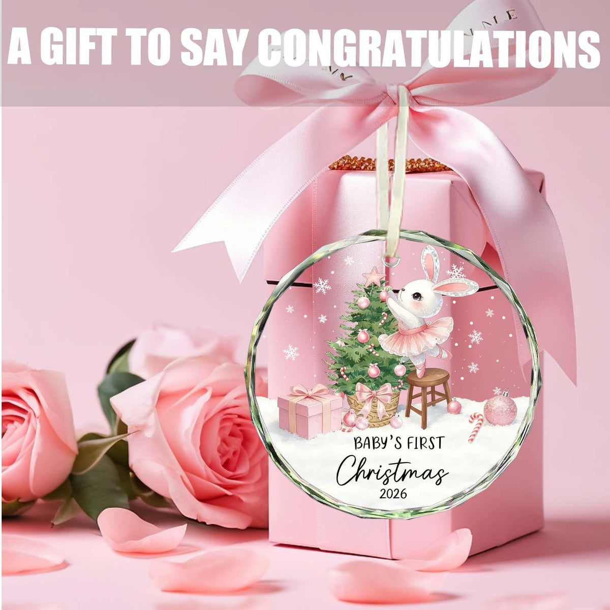 Baby Girl First Christmas Ornament I374