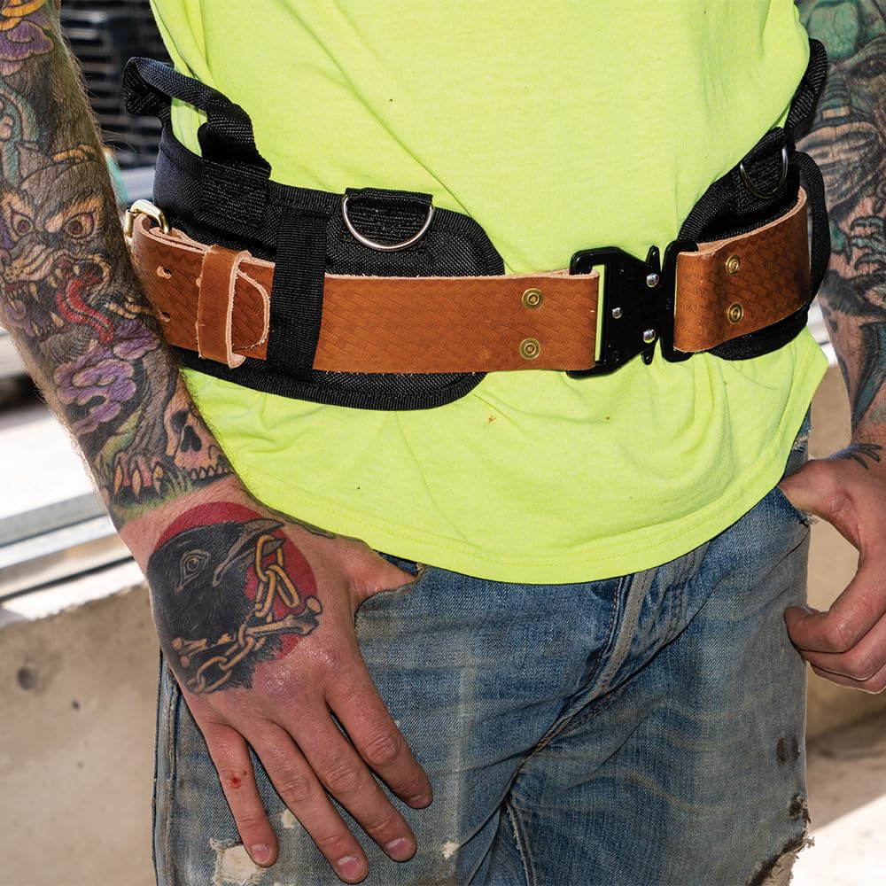 Leather Tool Belt with Quick-Release Buckle W341