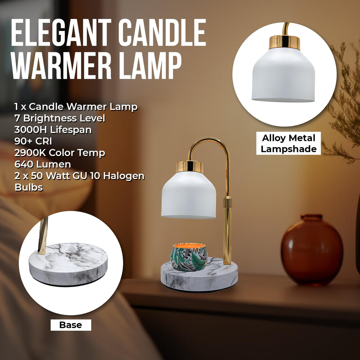 Candle Warmer Lamp with Timer & Dimmer N738