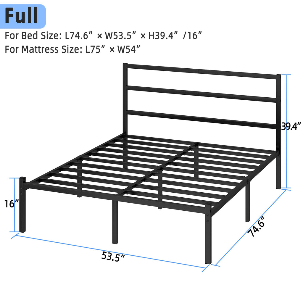 Black Full Size Bed Frame J313