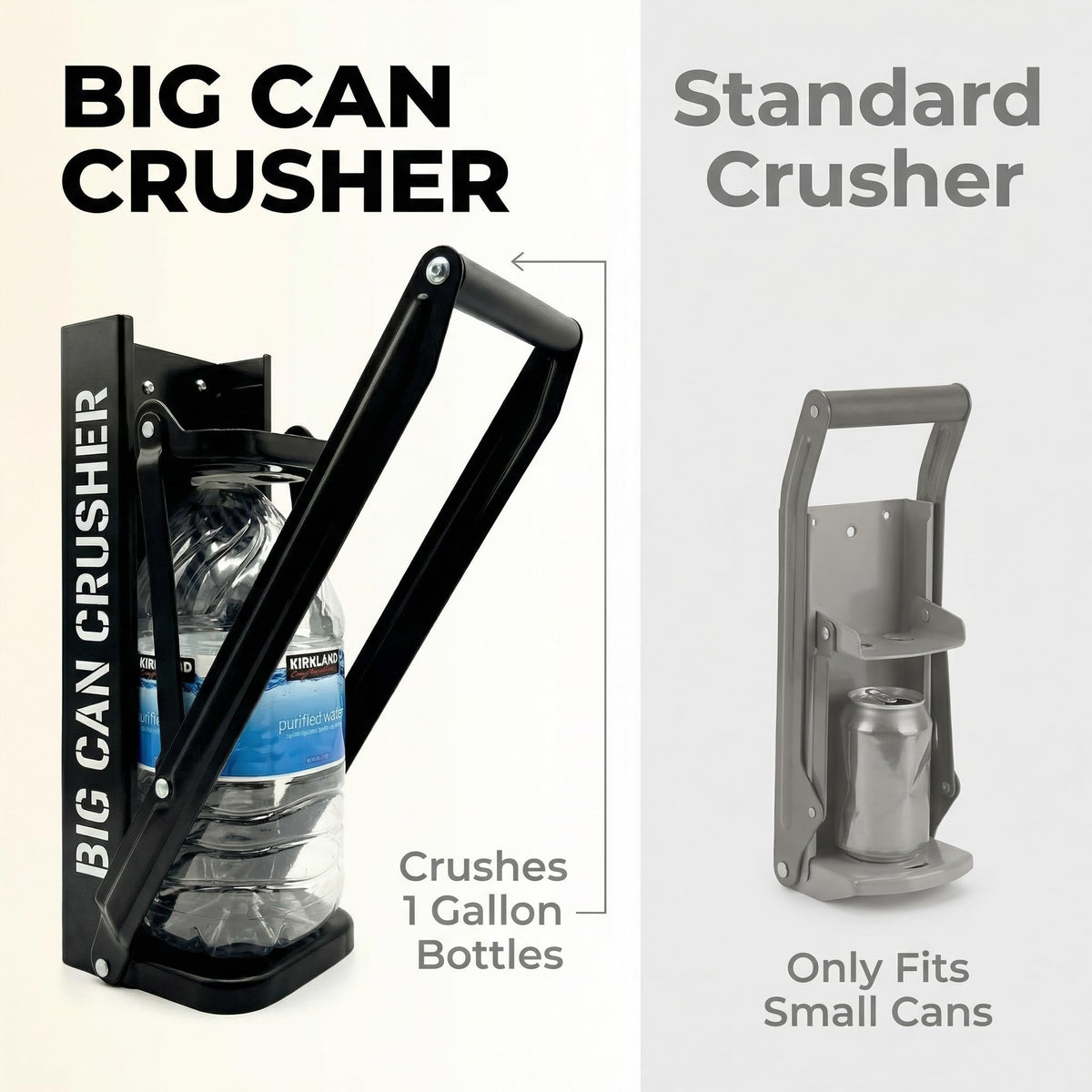 Heavy Duty Metal Can Crusher Bottle Crusher, Wall Mounted, Black X45127