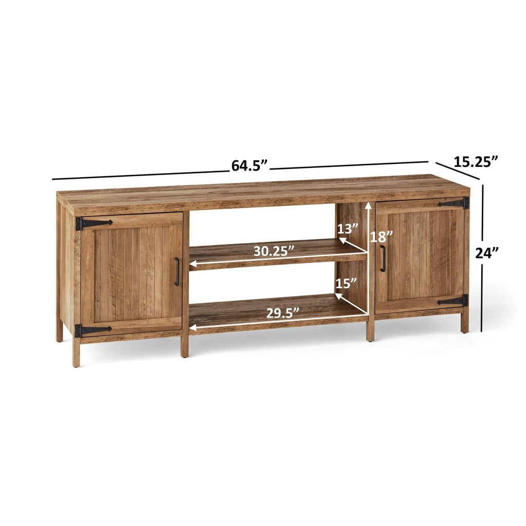 Rustic 70 in TV Stand with 2 Storage Cabinets Z8171