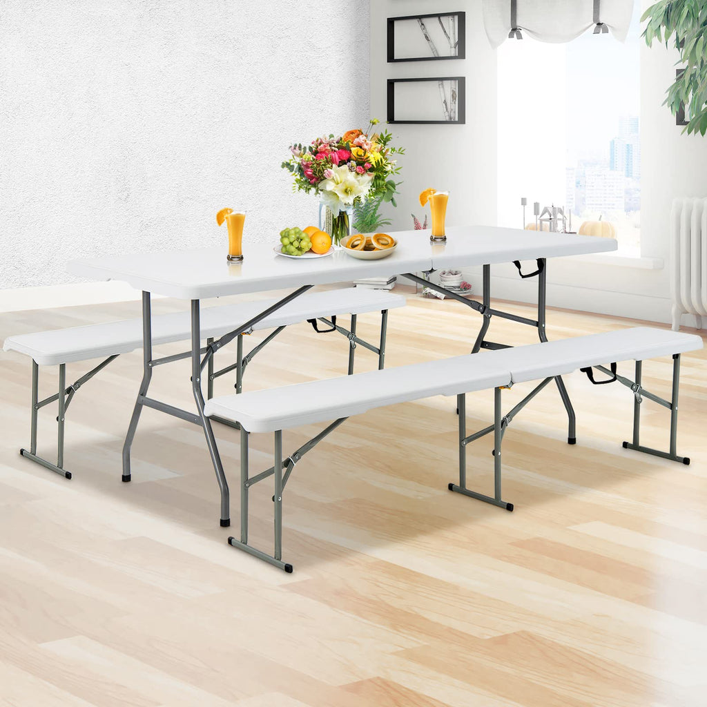 6ft White Folding Table U82725
