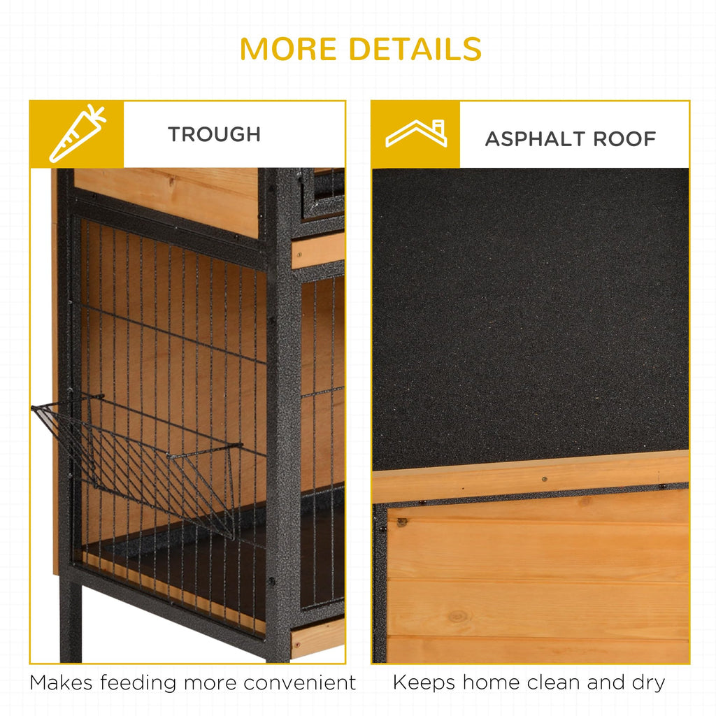 48" 2-Story Rabbit Hutch with Metal Frame G8449