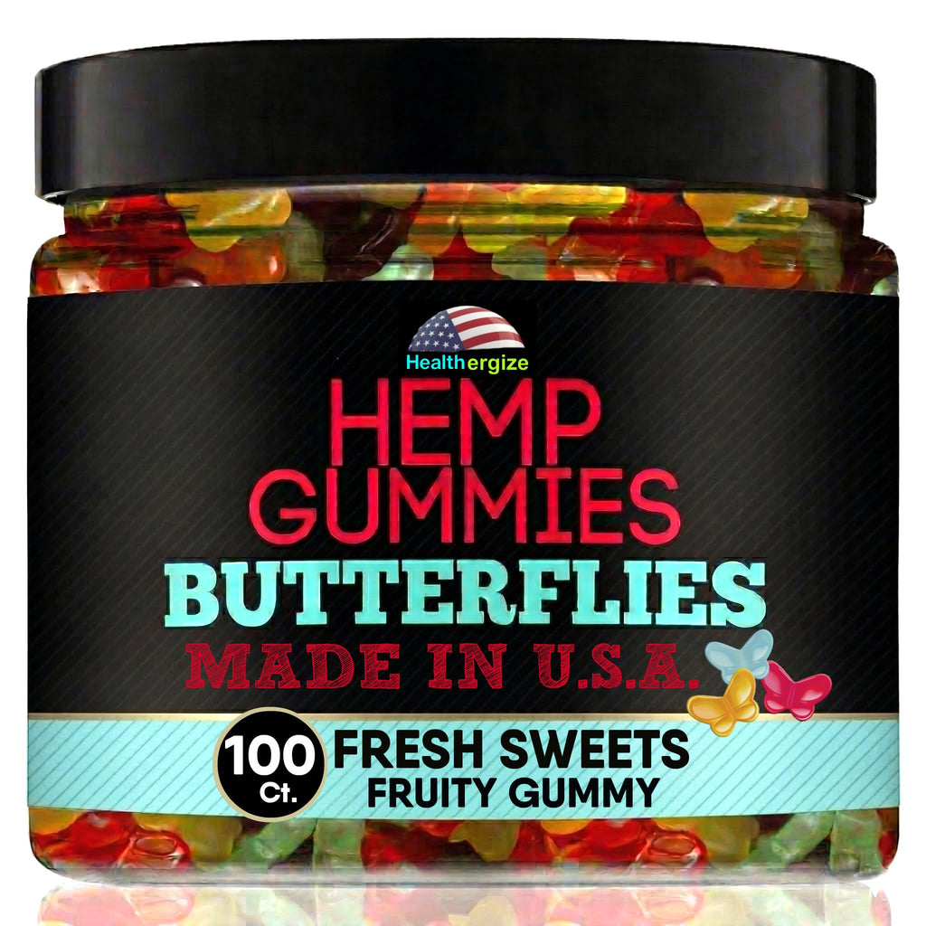 Hemp Gummies 10 Fruity Flavors 100 Count T614