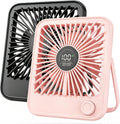 2 Pack Small Rechargeable Quiet Portable Desk Fan W475907