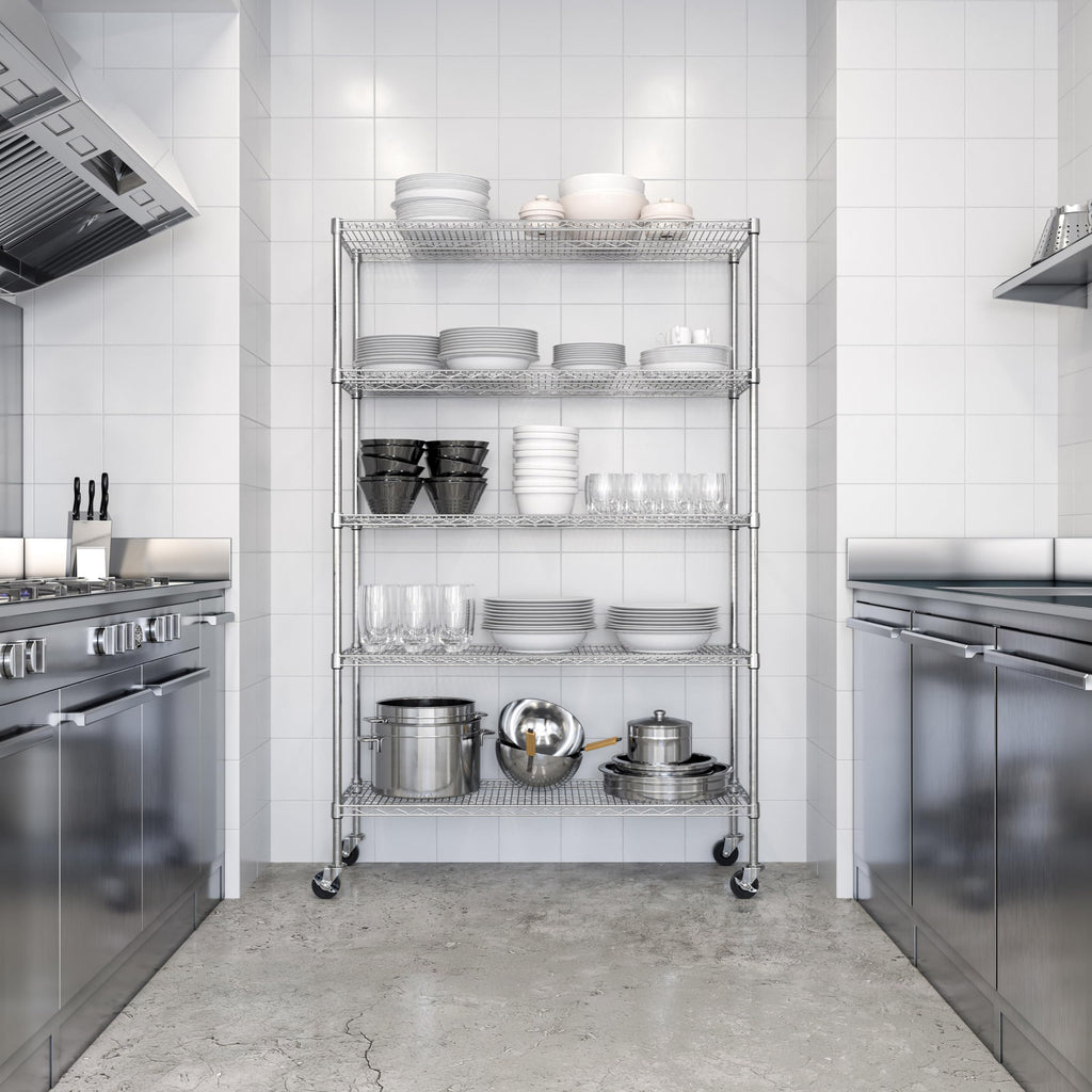 5-Tier Solid Steel Wire Shelving Rack M770817