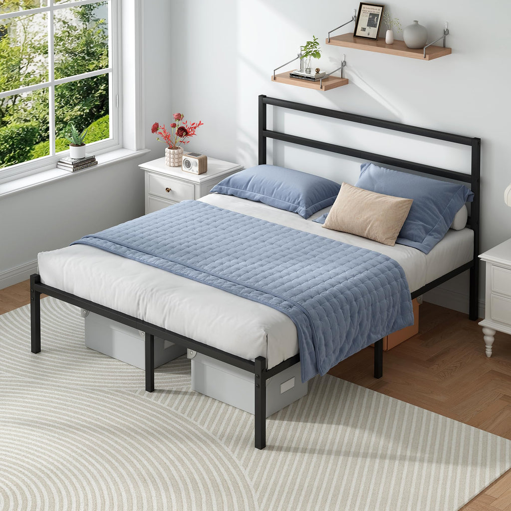 Black Full Size Bed Frame J313