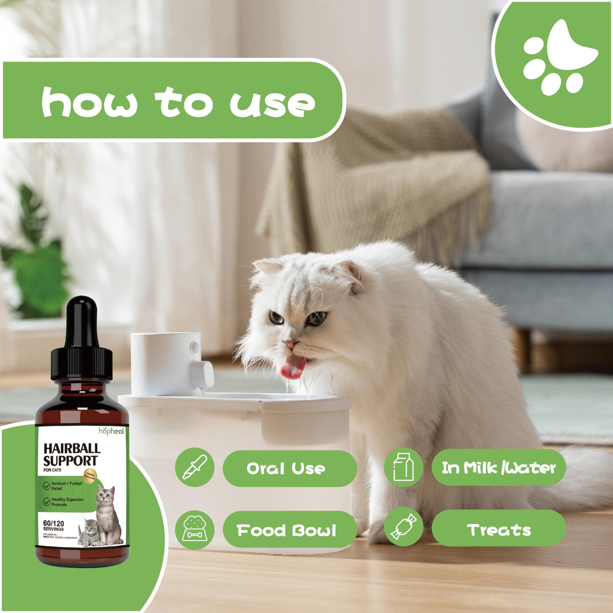 Cat Hairball Support Drops T10292