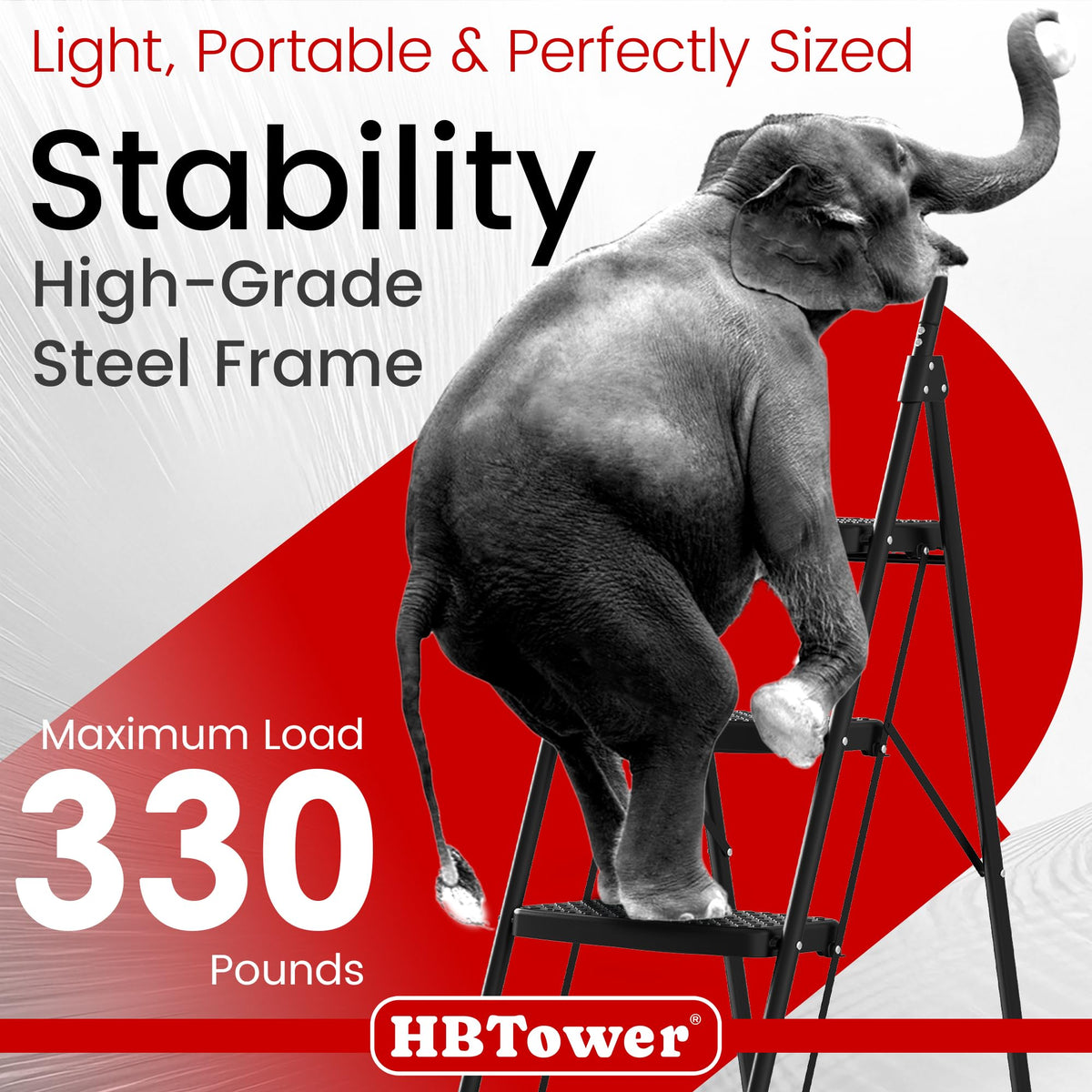 4 Step Ladder Foldable with Wide Anti-Slip Pedal Q7635