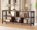 63” Long Low Open Wood Bookshelf L4862
