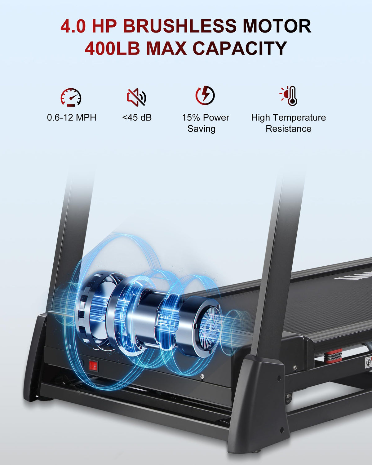 Heavy Duty Treadmill with 15-Level Auto Incline X2944