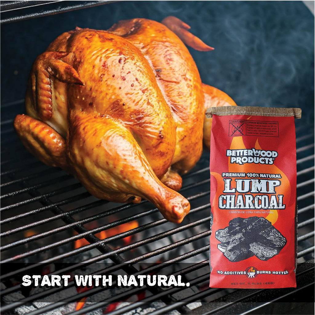 100% All Natural Hardwood Lump Charcoal 17.6 Pounds R16236