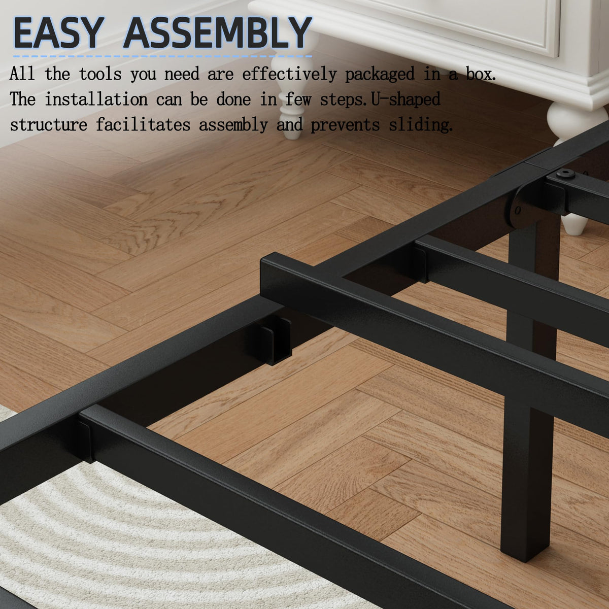 Black Full Size Bed Frame J313