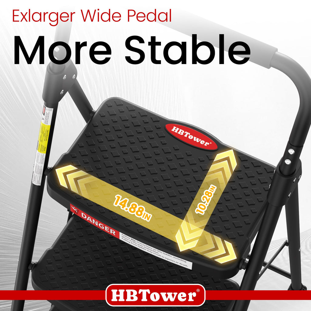 4 Step Ladder Foldable with Wide Anti-Slip Pedal Q7635