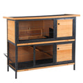48" 2-Story Rabbit Hutch with Metal Frame G8449