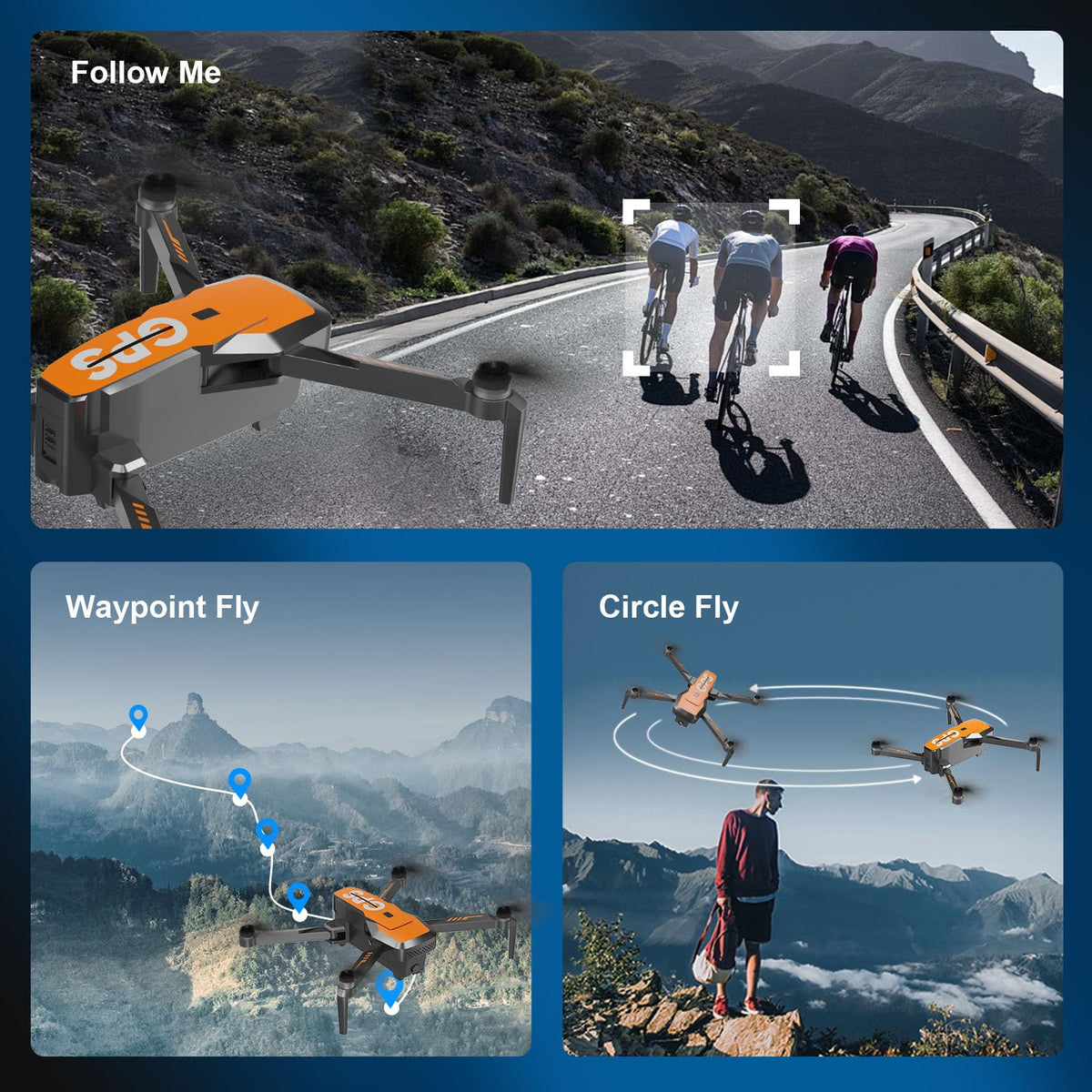 4K Camera Drone with GPS Auto Return Foldable 249g N532