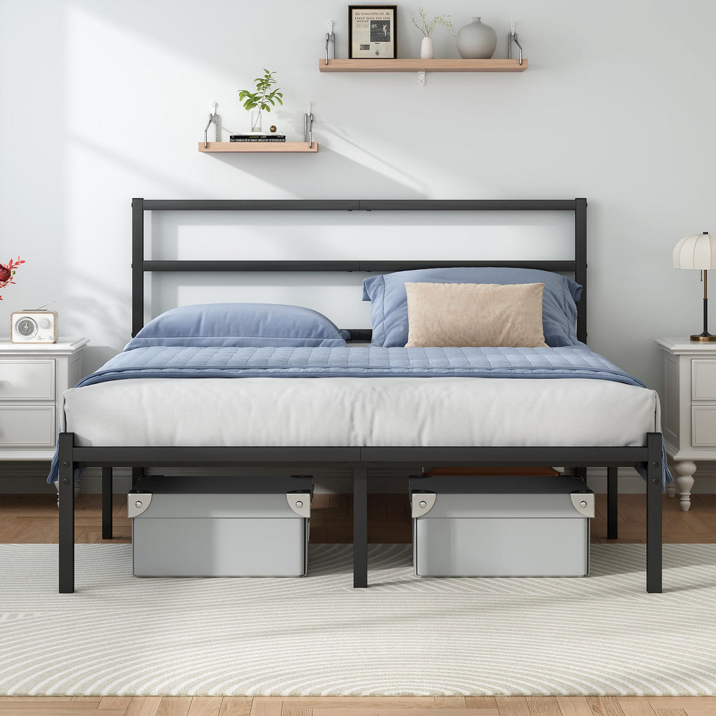 Black Full Size Bed Frame J313